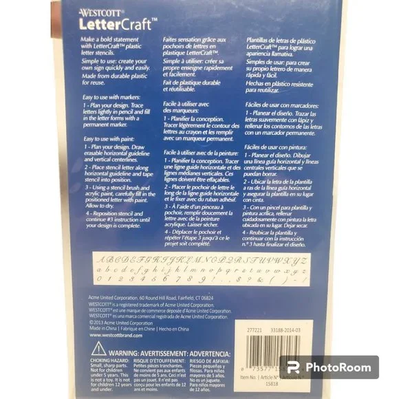 Letter stencil sets - Picture 2 of 5